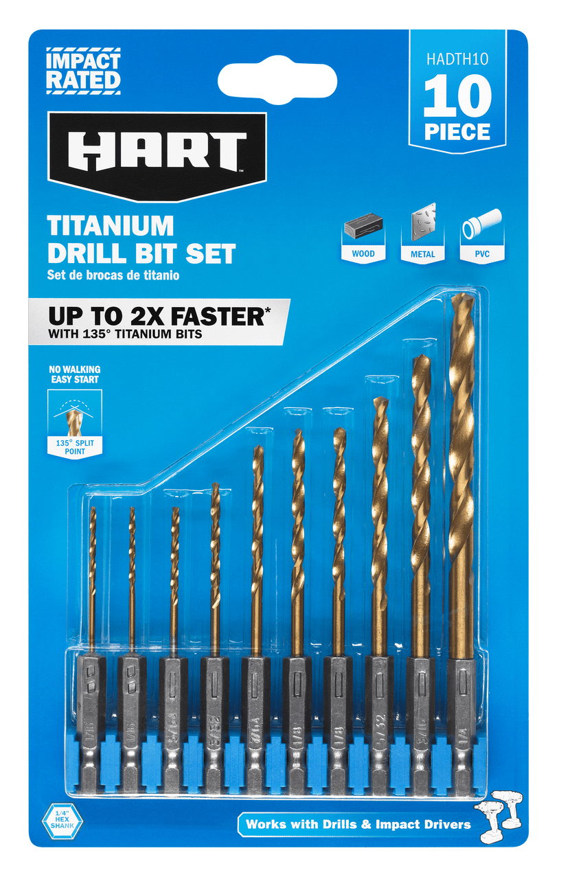 USDDRLL10  Asst Drill Bits 10PC
