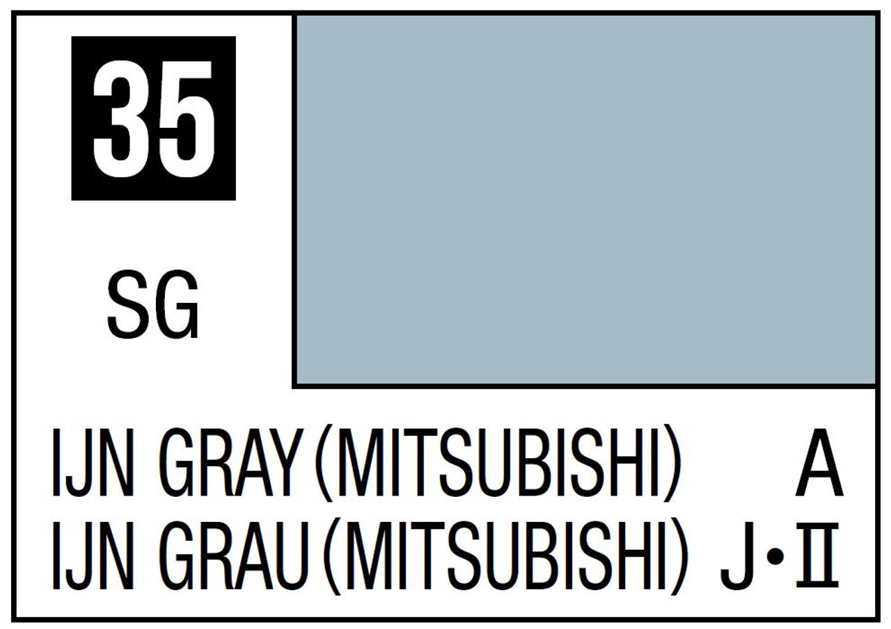 Mr Hobby Mr. Color 35 - IJN Gray (Mitsubishi) (Semi-Gloss/Aircraft) - 10ml