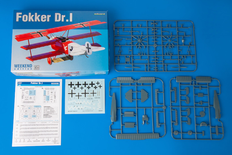 8487 Fokker Dr I BiPlane 1/48 (Wkd Edition Plastic Kit)