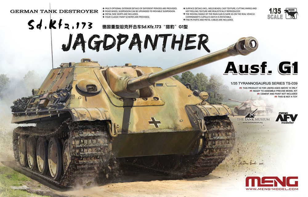 TS039 SD.KFZ.173 JAGDPANTHER G1 Tank  1/35