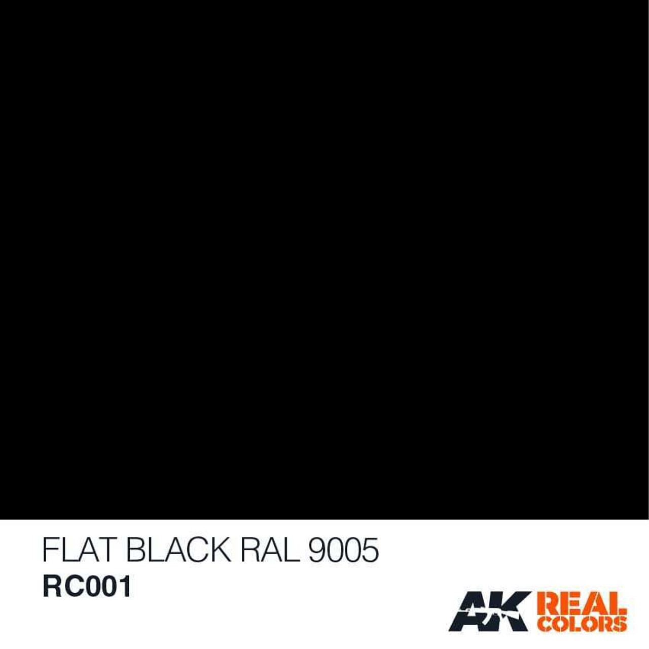 AKIRC001 Real Colors  Flat Black Acrylic Lacquer Paint 10ml Bottle