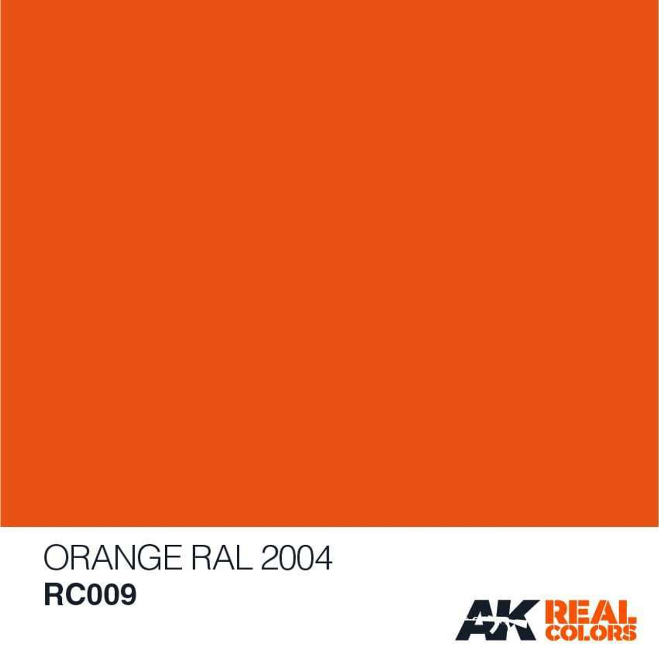 AKIRC009 Real Colors  Orange Acrylic Lacquer Paint 10ml Bottle