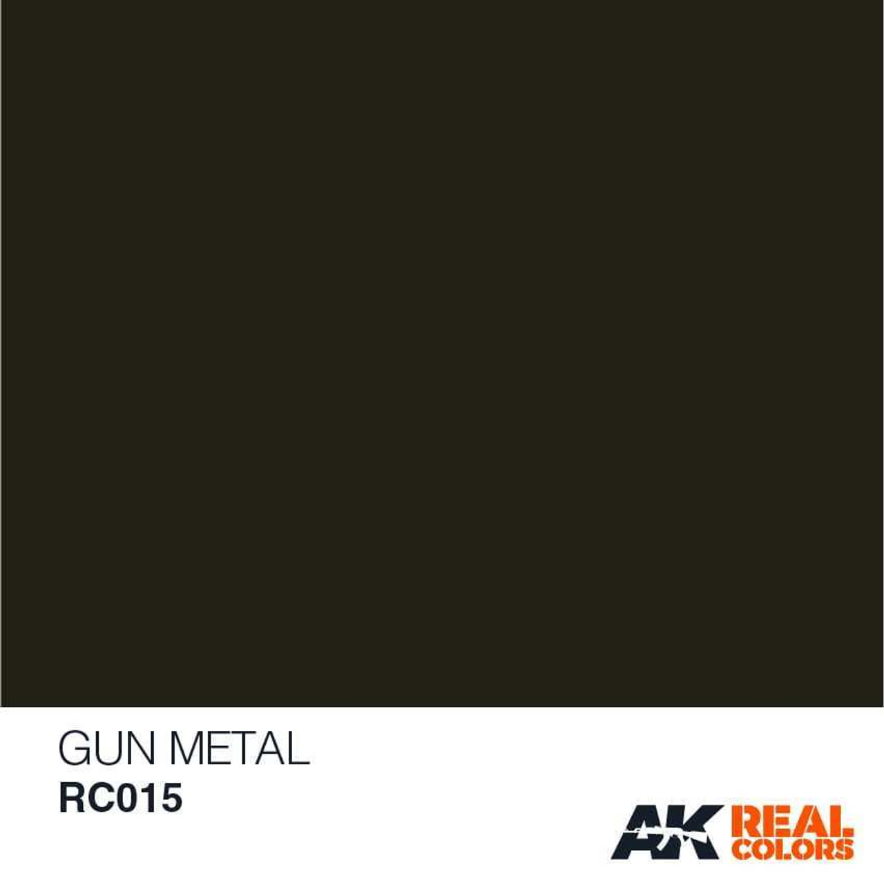 AKIRC015 Real Colors  Gun Metal Acrylic Lacquer Paint 10ml Bottle