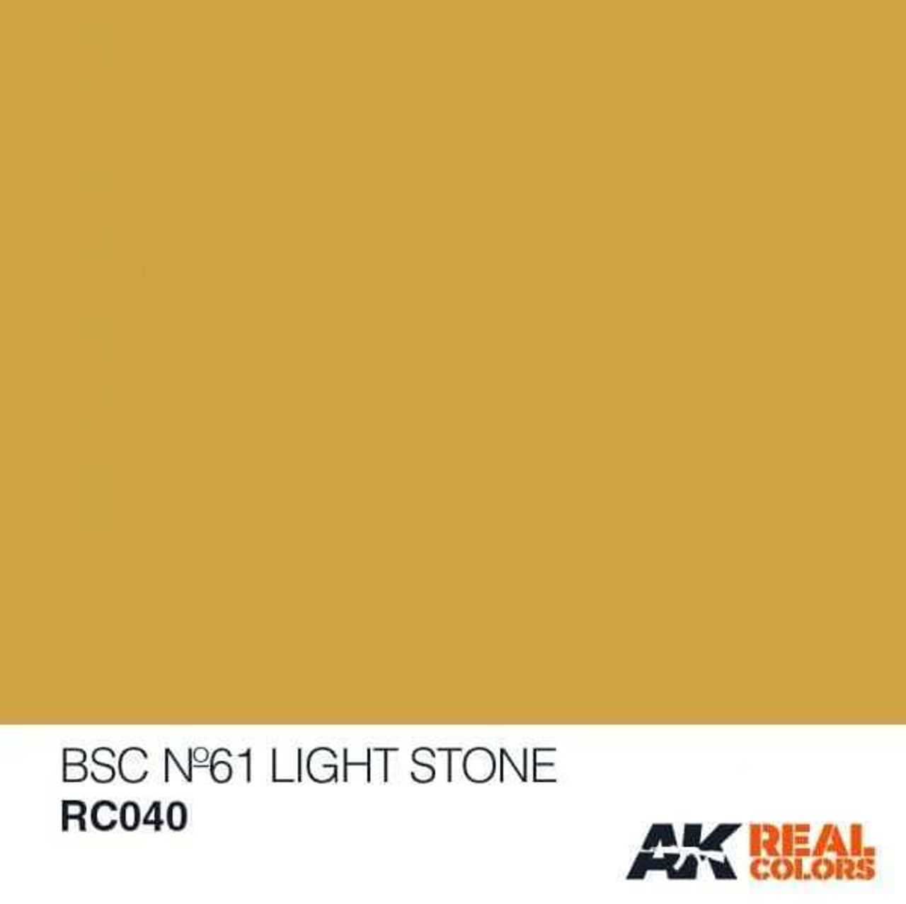 AKIRC40 Real Colors  BSC Nº61 Light Stone Acrylic Lacquer Paint 10ml Bottle