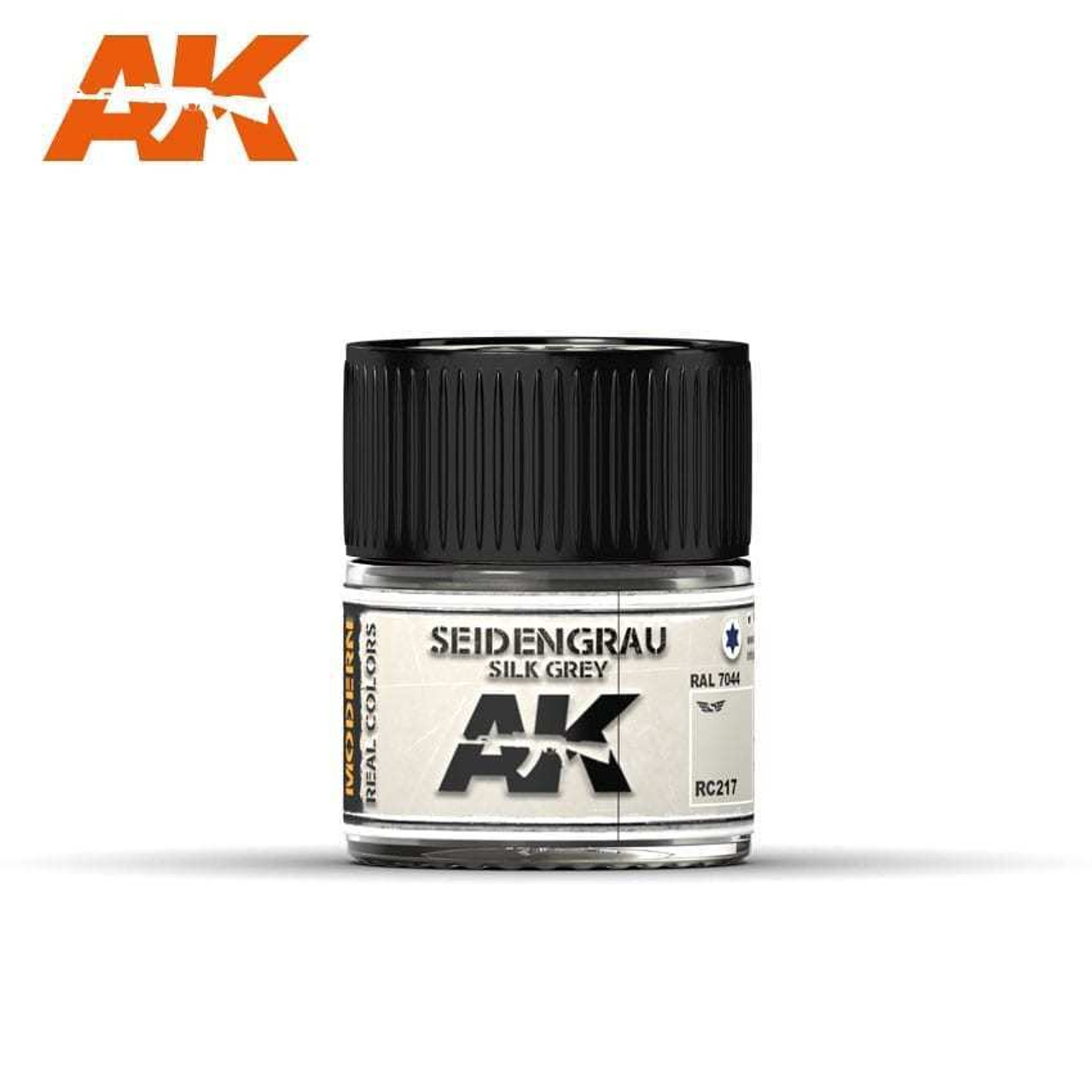 (D) AK Interactive RC217 Real Colors Seidengrau-Silk Grey RAL 7044 model paint 10ml