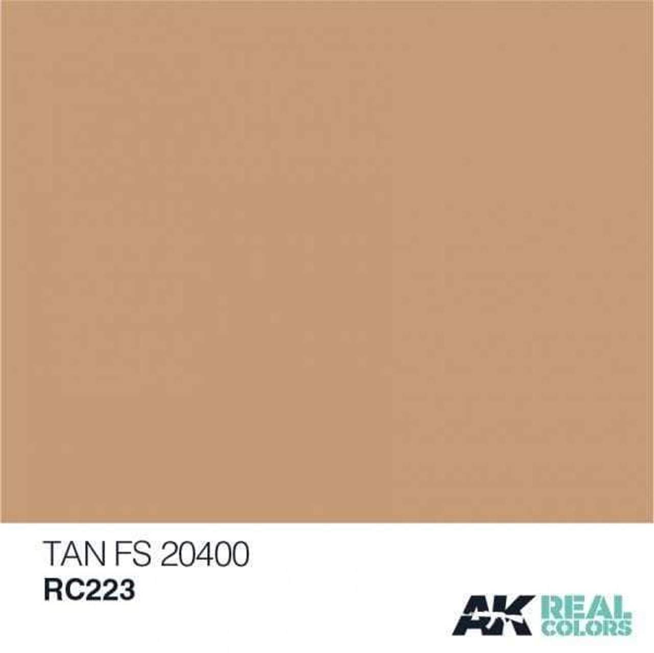 (D) AK Interactive RC223 Real Colors Tan FS 20400 model paint 10ml at MRS Hobby Shop Sandy, Utah, 84070