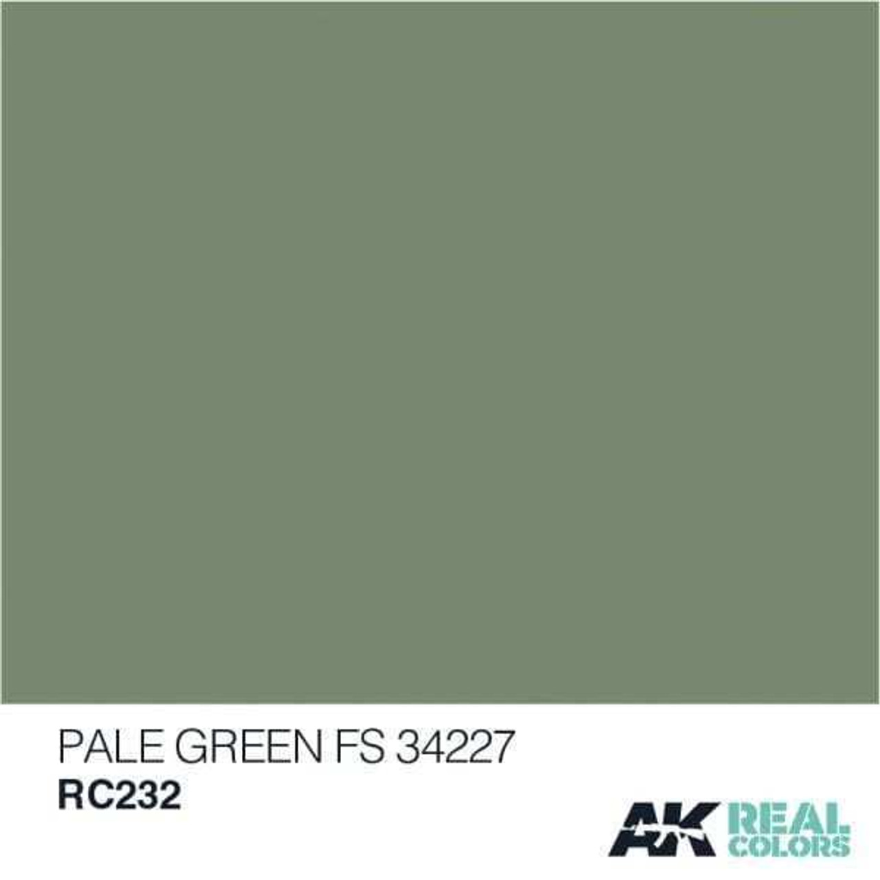 AKIRC232 Real Colors  Pale Green FS 34227 Acrylic Lacquer Paint 10ml Bottle 8436564925329