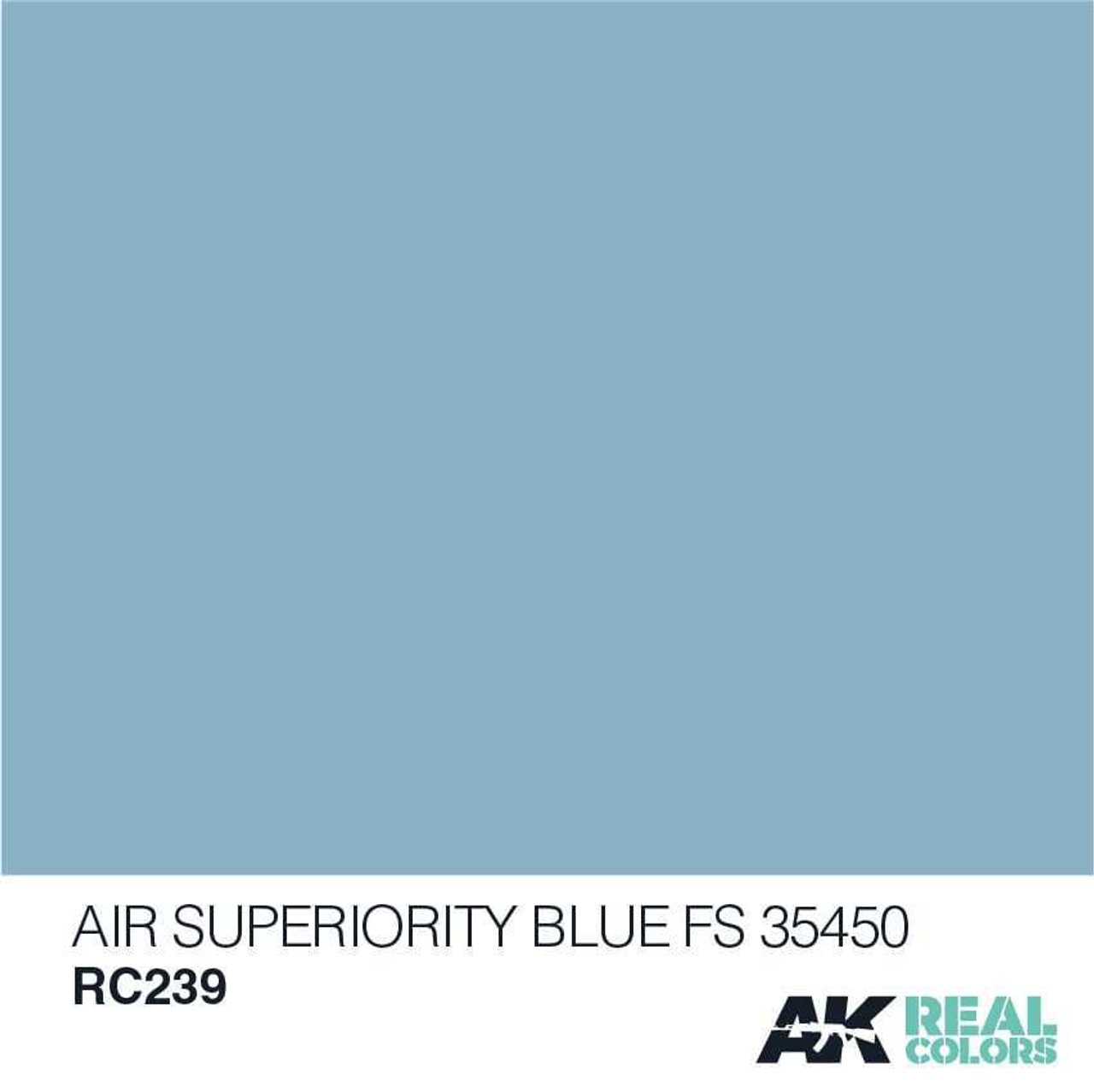 (D) AK Interactive RC239 Real Colors Air Superiority Blue FS 35450 model paint 10ml at MRS Hobby Shop Sandy, Utah, 84070
