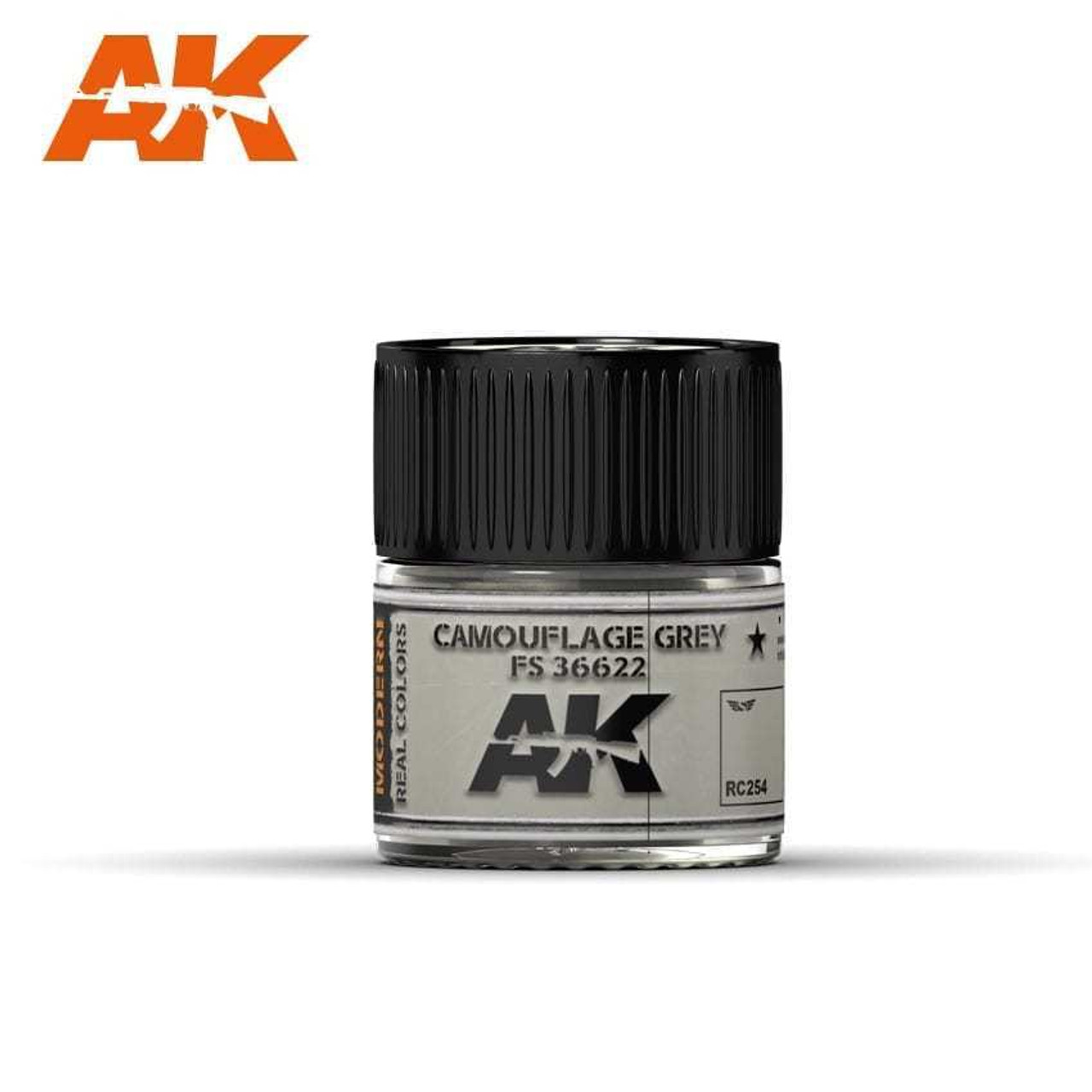 AKIRC254 Real Colors  Camouflage Grey FS 36622 Acrylic Lacquer Paint 10ml Bottle