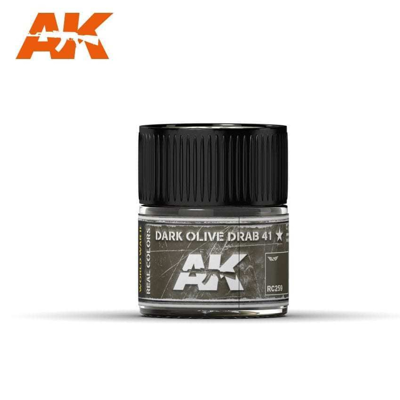 AKIRC259 Real Colors  Dark Olive Drab 41 Acrylic Lacquer Paint 10ml Bottle AKIRC259 Real Colors  Dark Olive Drab 41 Acrylic Lacquer Paint 10ml Bottle