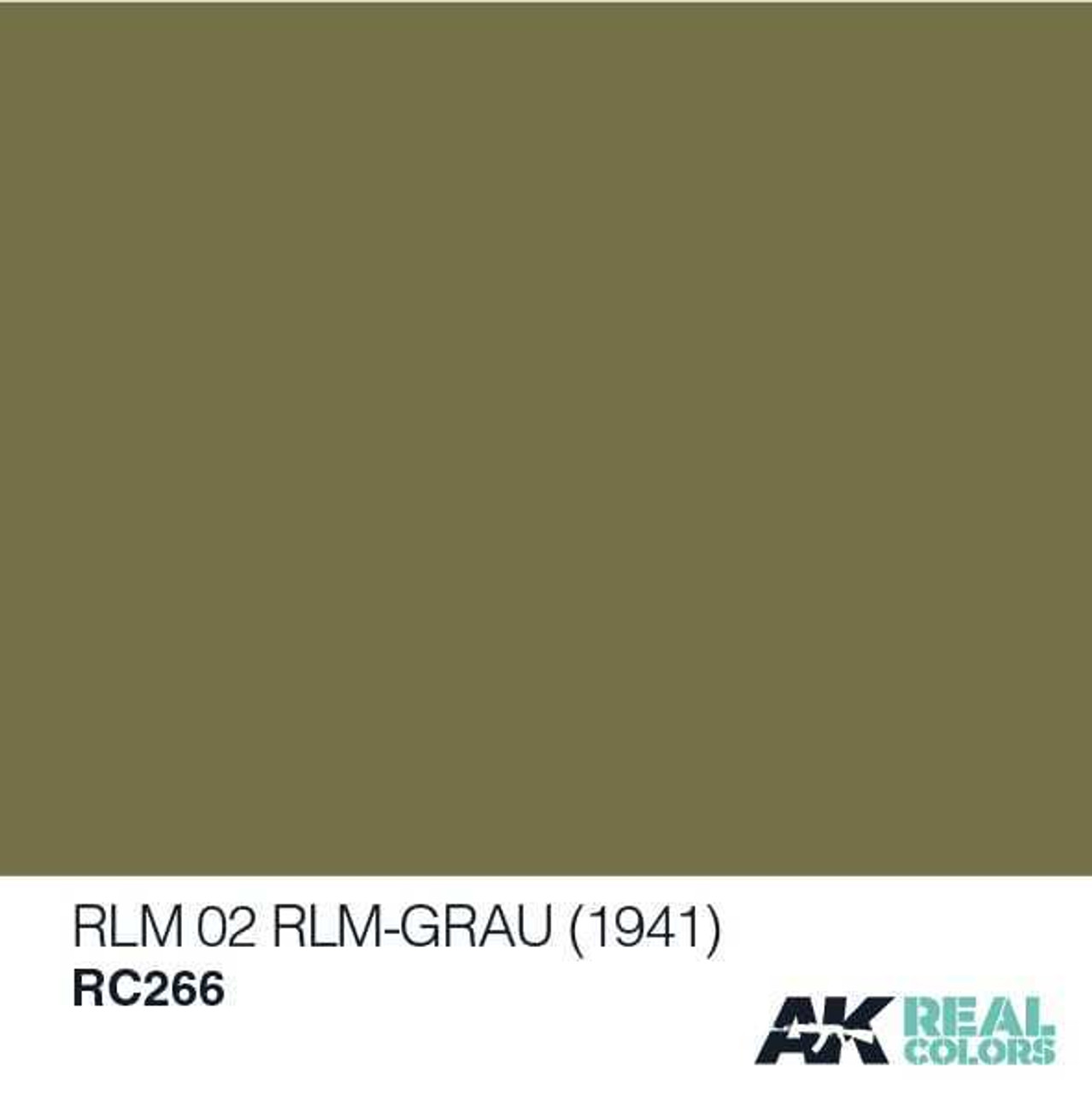 AKIRC266 Real Colors  RLM02 RLM-Grau (1941) Acrylic Lacquer Paint 10ml Bottle