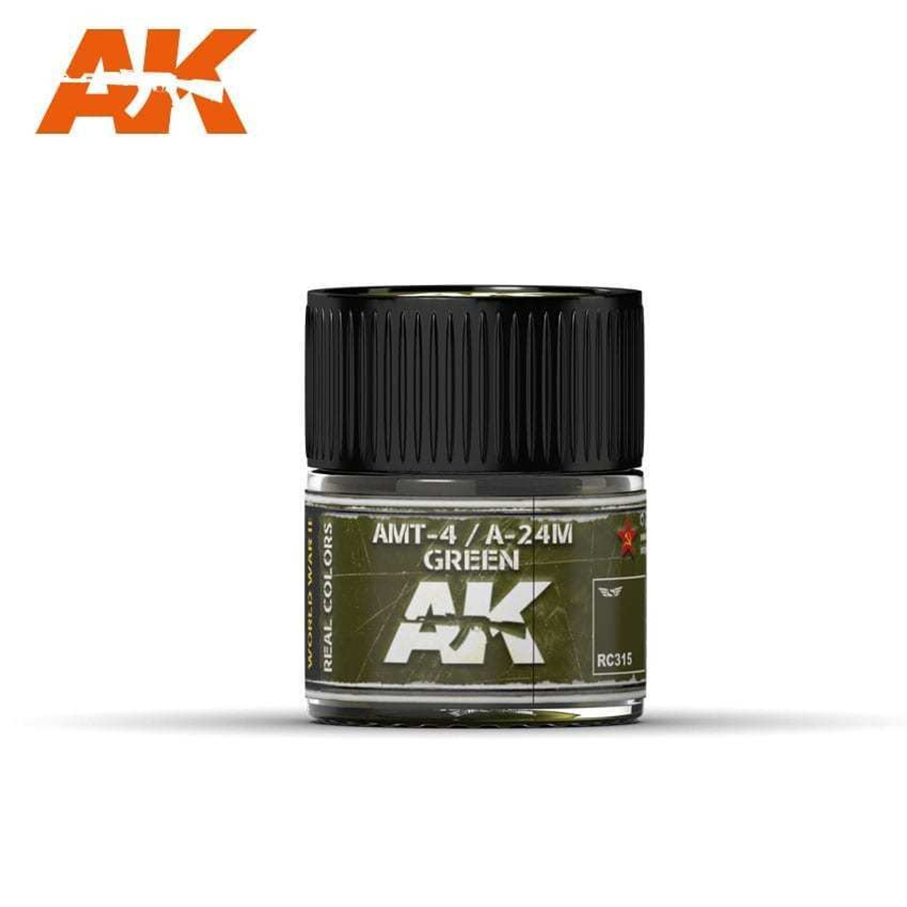 AKIRC315 Real Colors  AMT-4 / A24M Green Acrylic Lacquer Paint 10ml Bottle at MRS Hobby Shop, Sandy utah, 84070