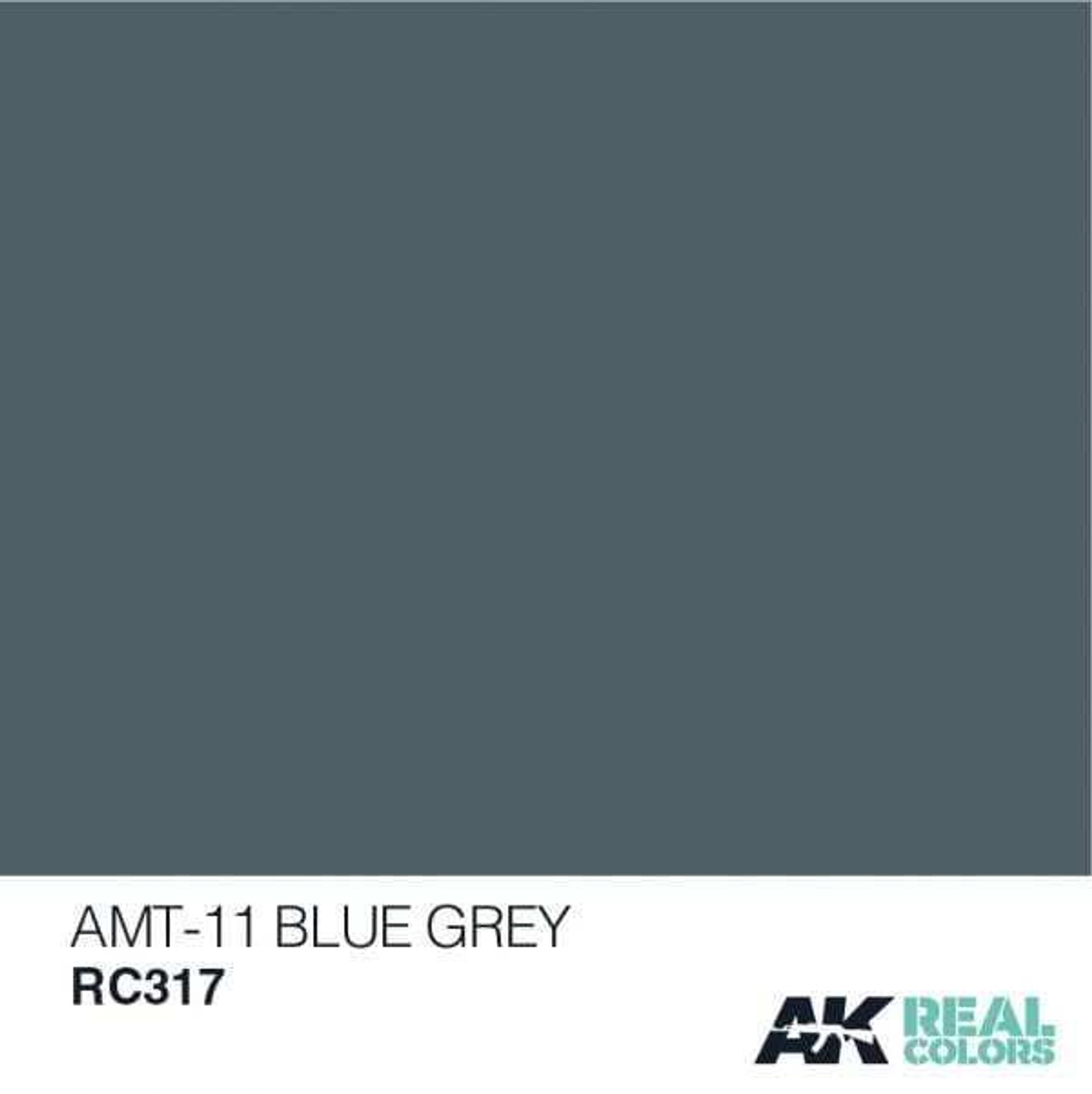 RC317 Real Colors  AMT11 Blue Grey Acrylic Lacquer Paint 10ml Bottle