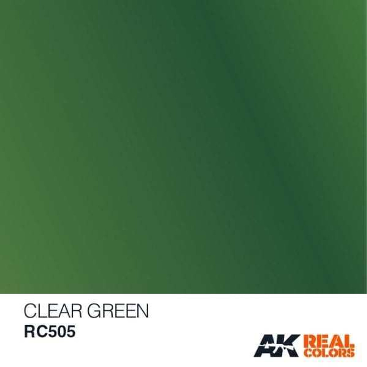 RC505 Real Colors  Clear Green Acrylic Lacquer Paint 10ml Bottle