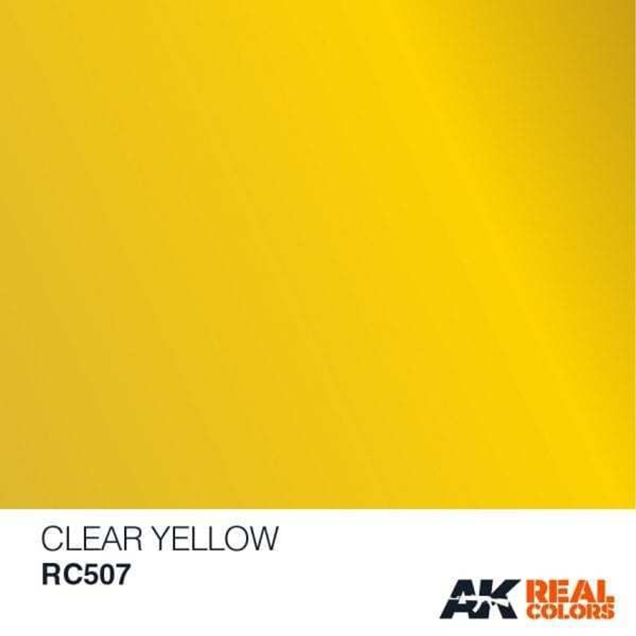 RC507 Real Colors  Clear Yellow Acrylic Lacquer Paint 10ml Bottle