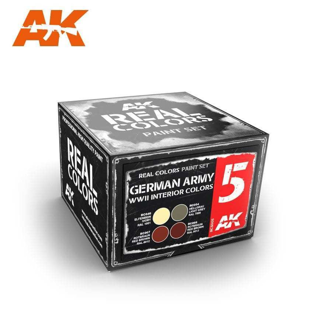 RCS5 Real Colors  German Army WWII Interior Acrylic Lacquer Paint Set (4) 10ml Bottles RCS5 Real Colors  German Army WWII Interior Acrylic Lacquer Paint Set (4) 10ml Bottles