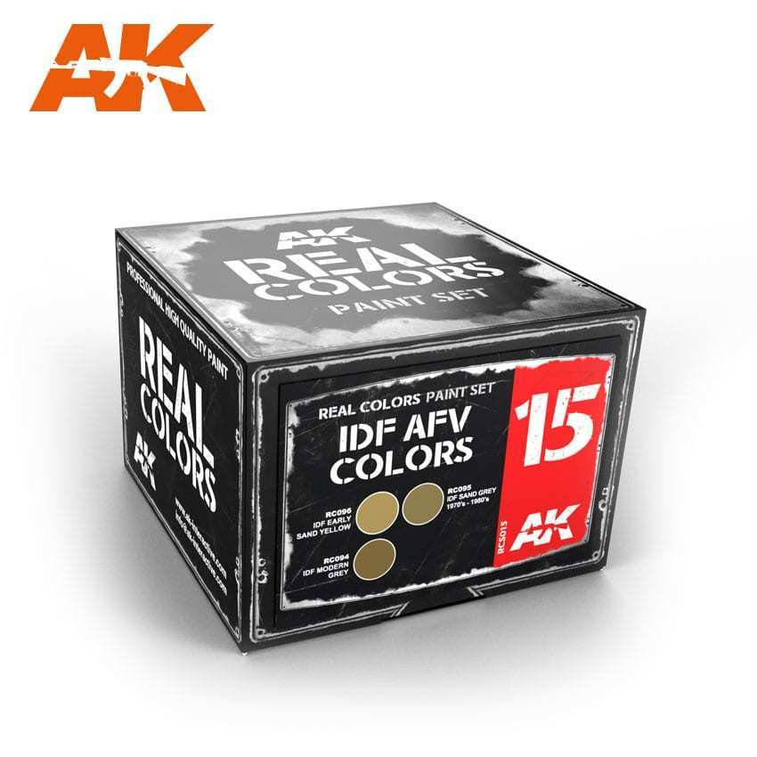RCS15 Real Colors  IDF AFV Acrylic Lacquer Paint Set (3) 10ml Bottles