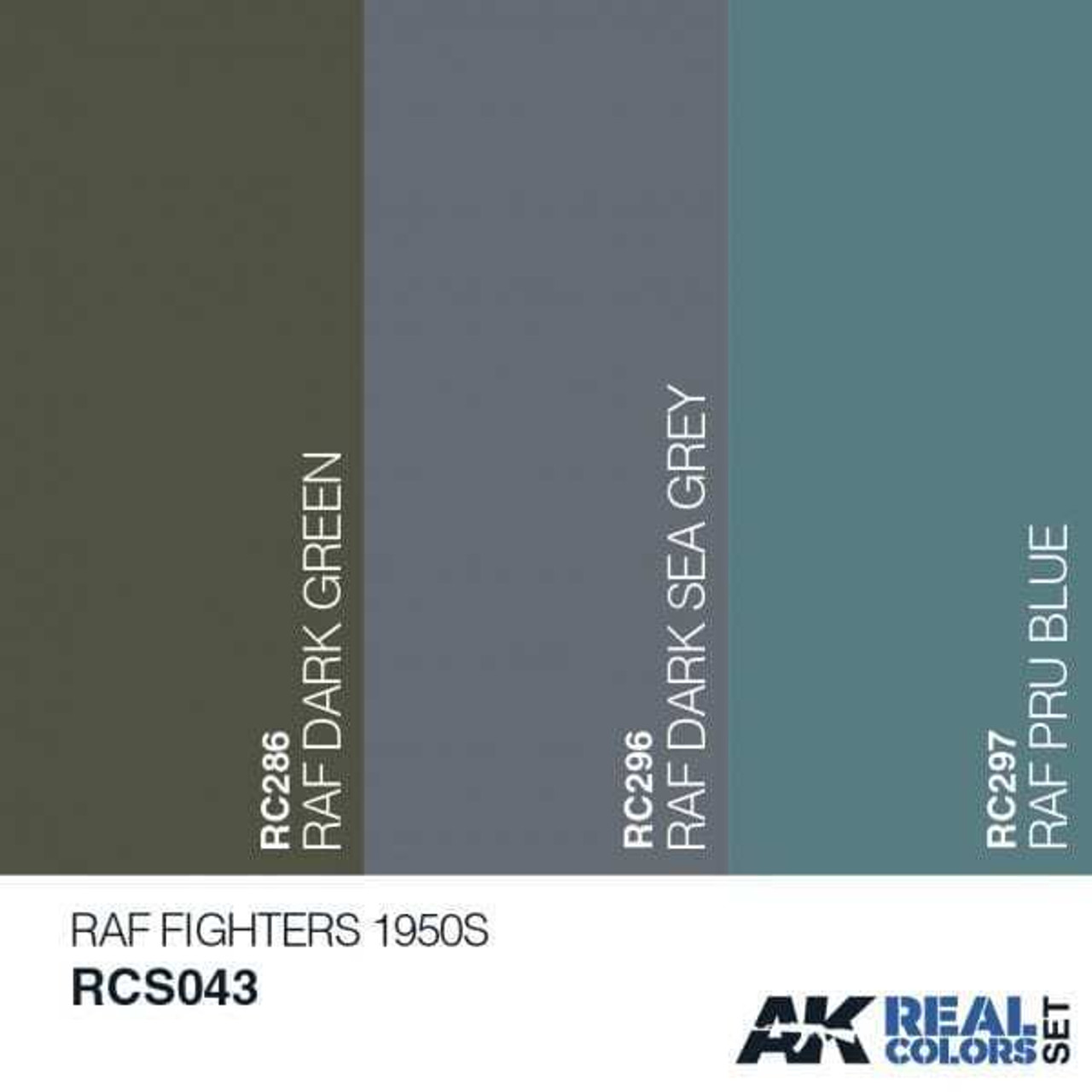 RCS43 Real Colors  RAF Fighters 1950s Acrylic Lacquer Paint Set (3) 10ml Bottles RCS43 Real Colors  RAF Fighters 1950s Acrylic Lacquer Paint Set (3) 10ml Bottles