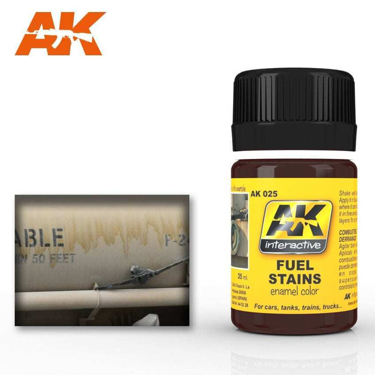 AKI025 AK Interactive Fuel Stains at MRS Hobby Shop, Sandy utah, 84070