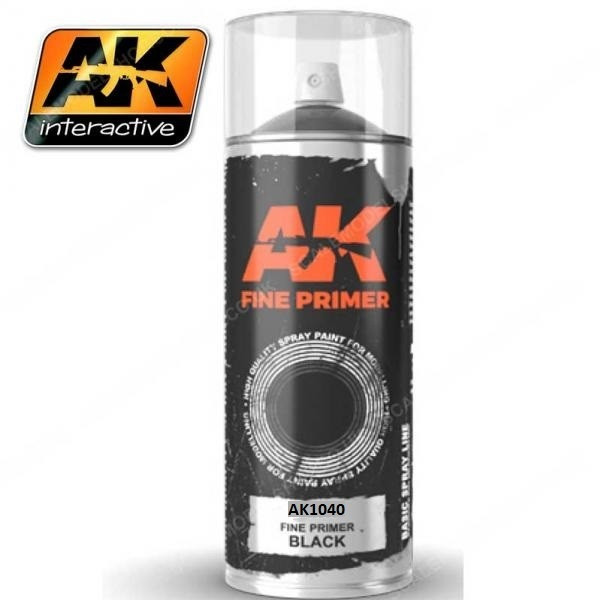 AKI1040  Fine Black Lacquer Primer 200ml Spray