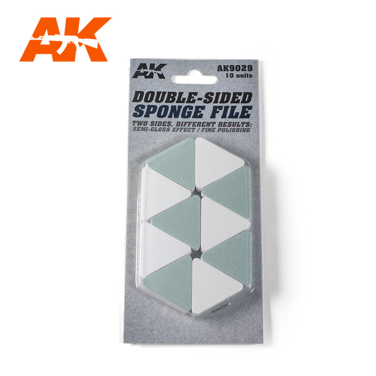 AKI9029 Double-Sided Sponge File Semi-Gloss & Polish Effect