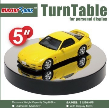 9836  Battery Operated Round Mirrored Display Turntable for Model Kits (5"Dia)