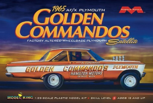 1237 AF/X Plymouth 1965  Golden Commandos Satellite Drag Race Car with Factory Altered Wheelbase 1/25 (Ltd Prod)