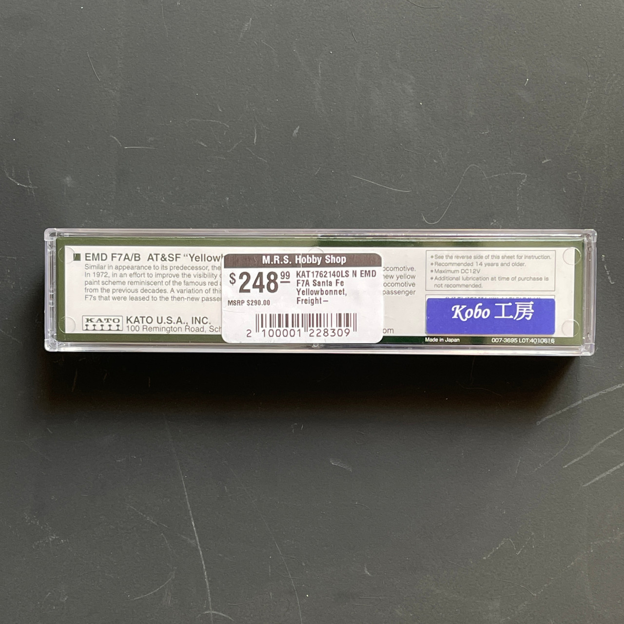 KAT1762140LS N EMD F7A Santa Fe Yellow bonnet, Freight- #330/346/347C w/ ESU LokSound