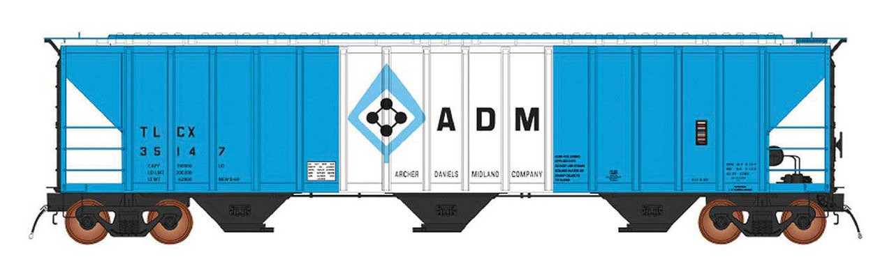 472216 HO 4785 PS2-CD Covered Hopper - Early - ADM