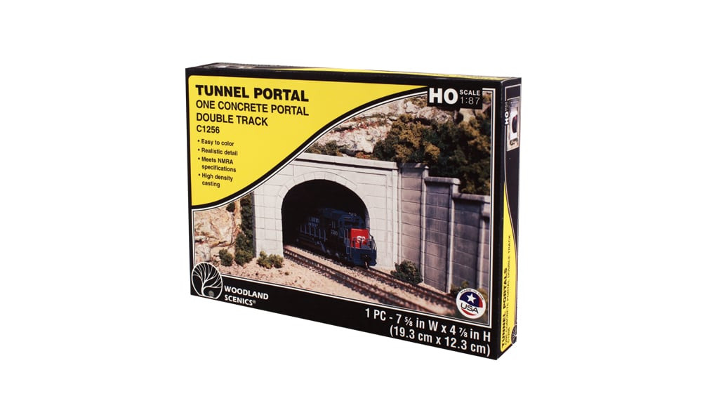 7023 HO Scale Modern Double Concrete Tunnel Portal
