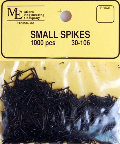 MEC30-106 Blackened Metal Spikes-Small 1/4" long