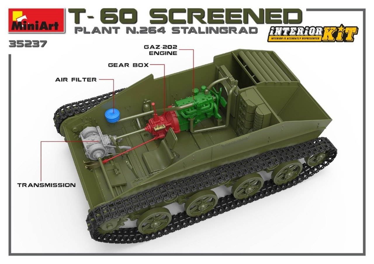 35237 T-60 Screened (Pl. No.264 , Stalingrad) Interior Kit