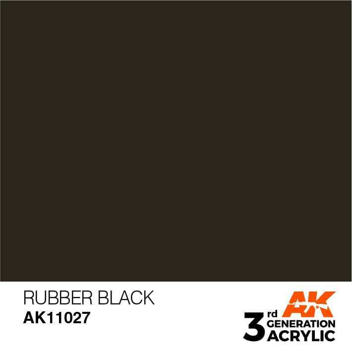 AKI11027 AK Interactive 3rd Gen Acrylic Rubber Black 17ml at MRS Hobby Shop, Sandy Utah, 84070