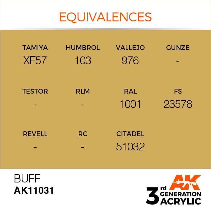 AKI11031 AK Interactive 3G Acrylic Buff 17ml