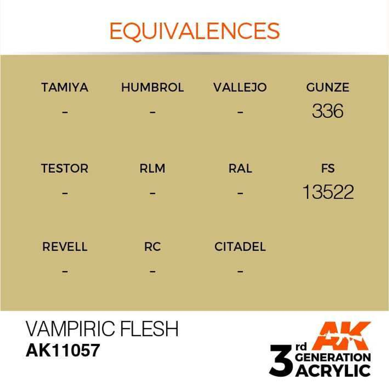 AKI11057 AK Interactive 3rd Gen Acrylic Vampiric Flesh 17ml