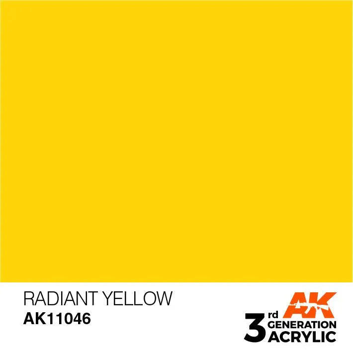 AKI11046 AK Interactive 3rd Gen Acrylic Radiant Yellow 17ml