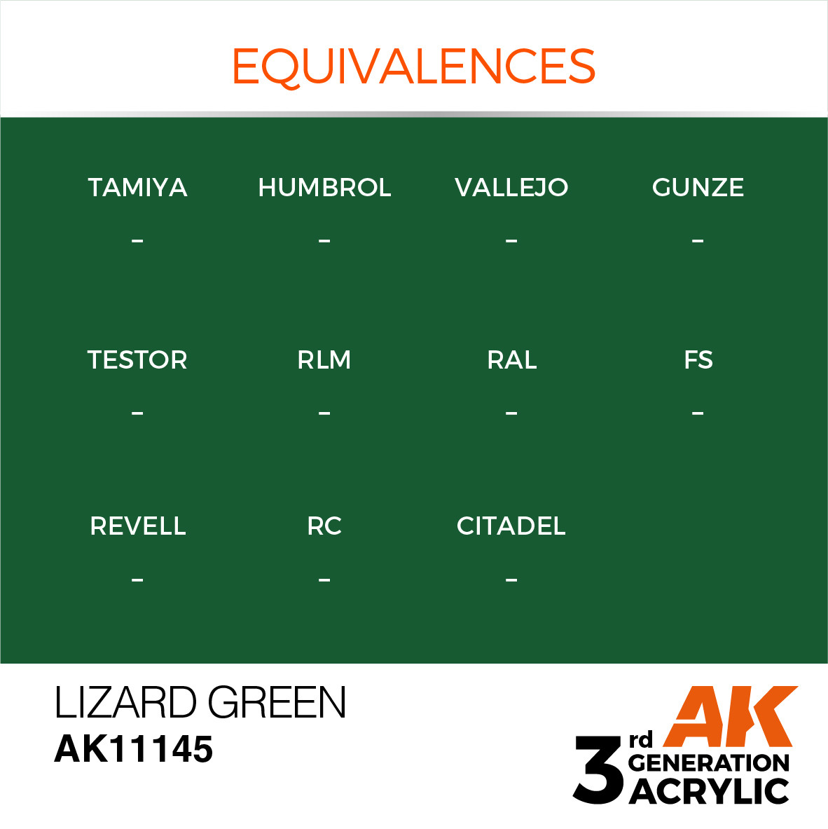 AKI11145 AK Interactive 3rd Gen Acrylic Lizard Green 17ml