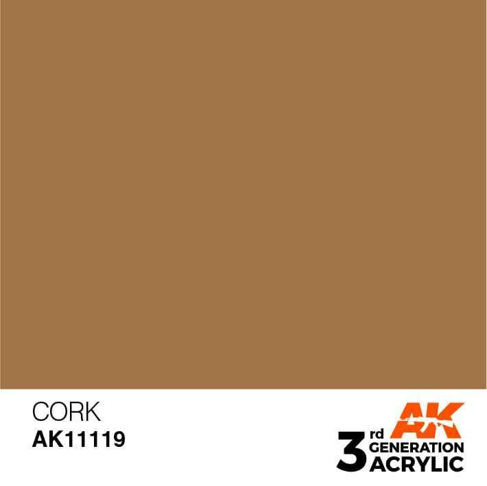 AKI11119 AK Interactive 3rd Gen Acrylic Cork 17ml at MRS Hobby Shop, Sandy Utah, 84070
