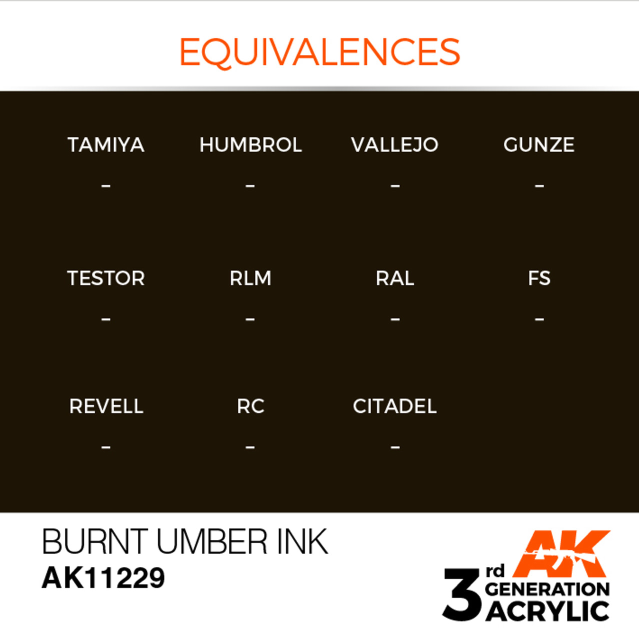 AKI11229 AK Interactive 3rd Gen Acrylic Astro Yellow/Burnt Umber INK