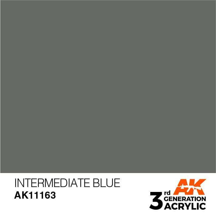 AKI11163 AK Interactive 3rd Gen Acrylic Intermediate Blue 17ml at MRS Hobby Shop, Sandy Utah, 84070