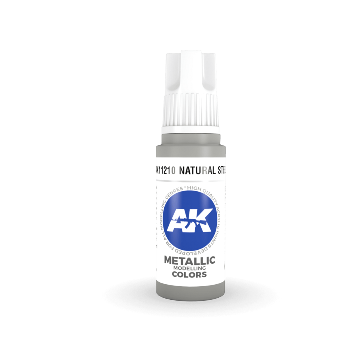 AKI11210 AK Interactive 3rd Gen Acrylic Natural Steel 17ml 8435568304437