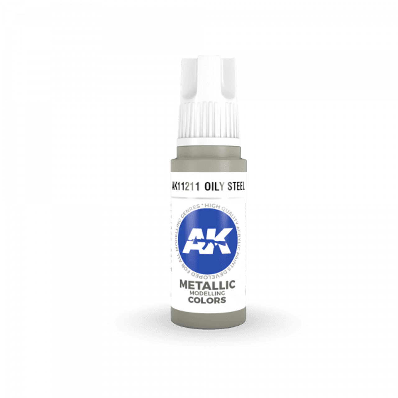 AKI11211 AK Interactive 3rd Gen Acrylic Oily Steel 17ml 8435568304444