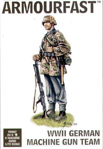 99007 WWII Late German (WWII) Machine Gun Team 1/72 - 24 figures and 8 machine guns per box