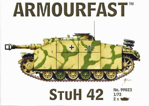 99023 Stuh 42 1/72 Pack includes 2 snap together tank kits