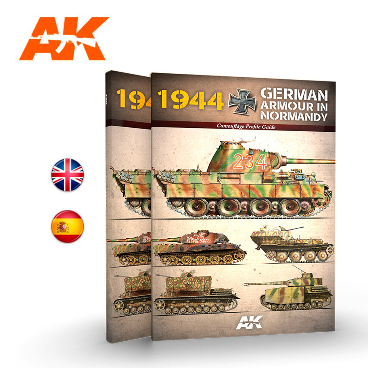AKI916  German 1944 Armour In Normandy Camouflage Profile Guide - English
