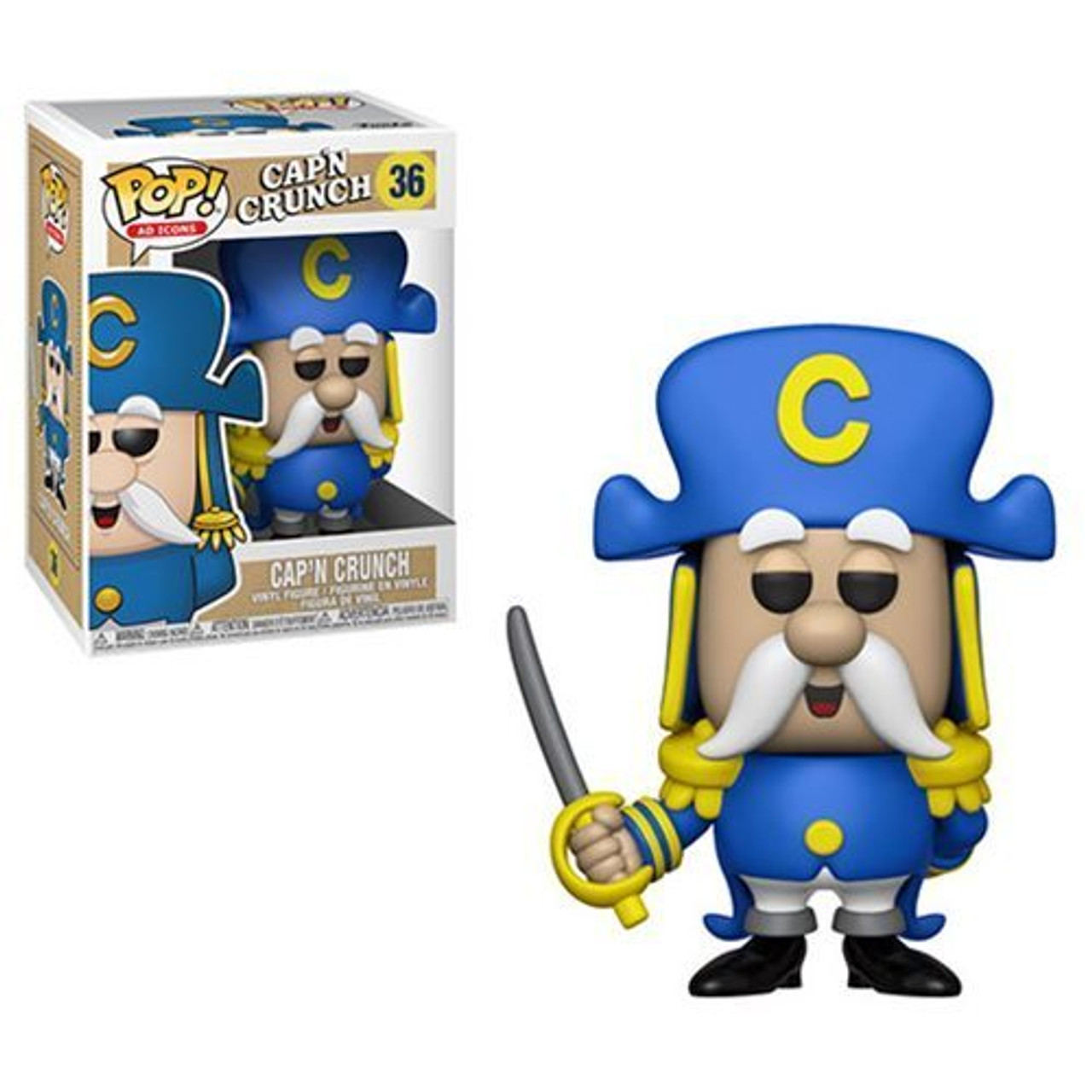36479 Quaker Oats Cap'n Crunch with Sword Pop! Vinyl Figure 36479 Quaker Oats Cap'n Crunch with Sword Pop! Vinyl Figure