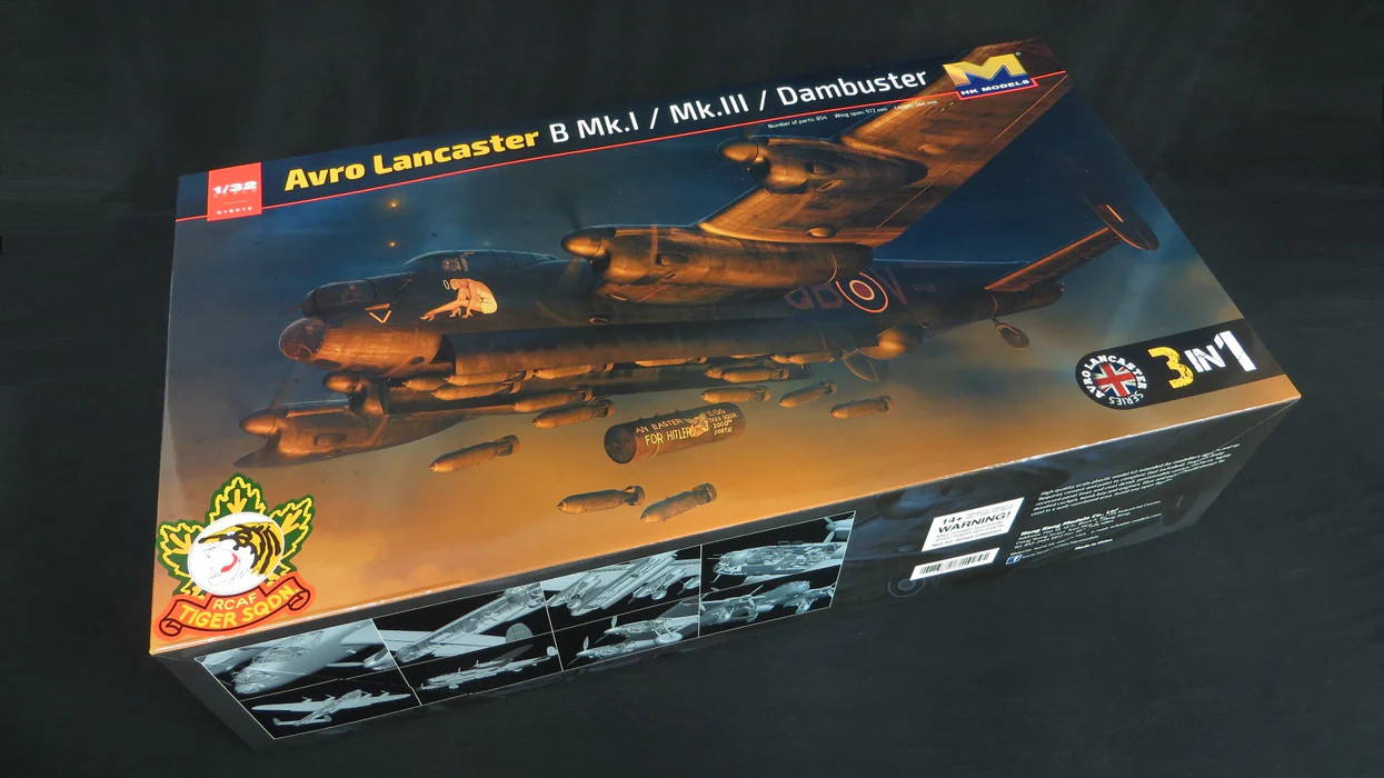 HKM01E012 AVRO Lancaster RCAF w/ H2-S Rader/Bomber/Dambuster 3-in-1 1/32 scale model Kit