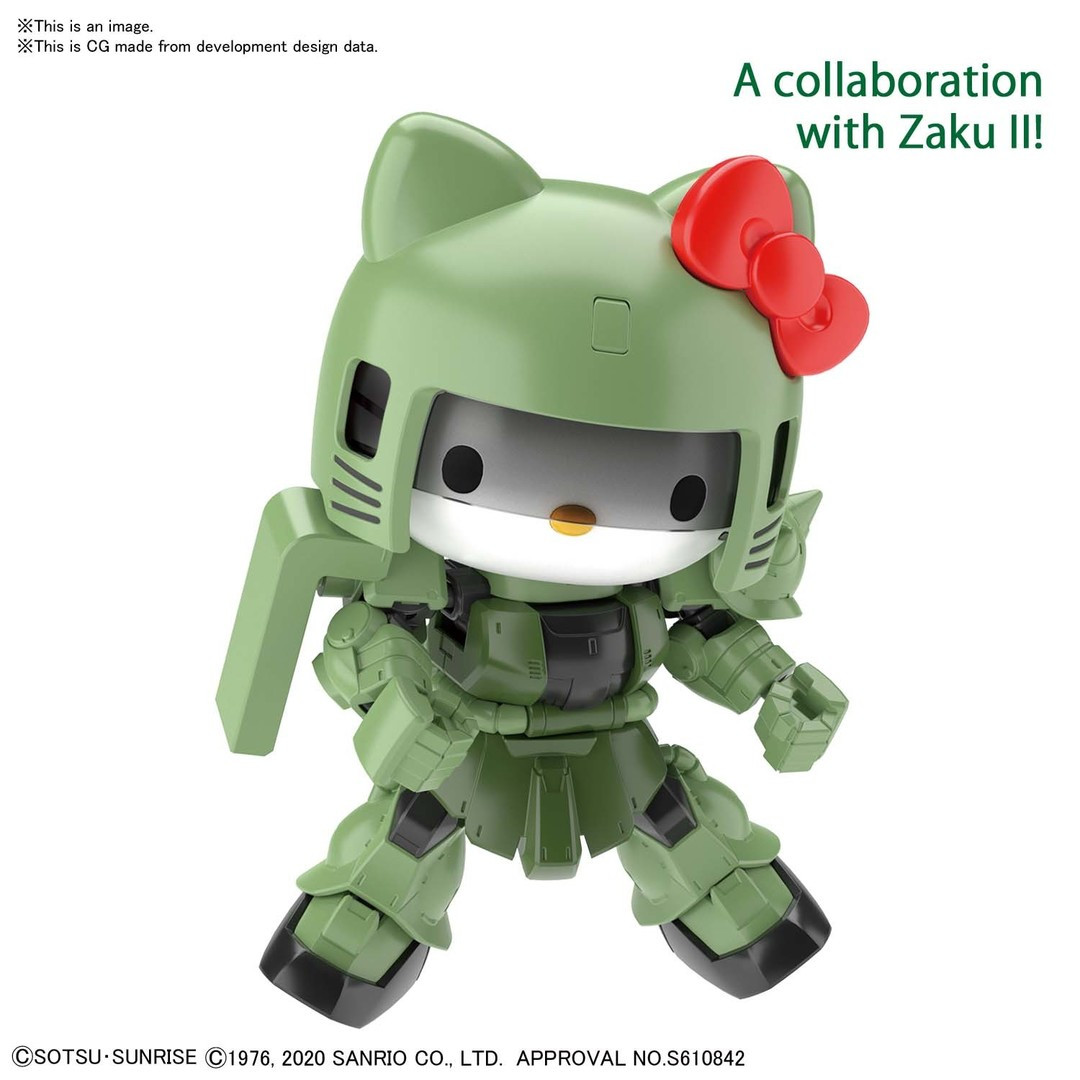 BAN2554763 Bandai SD Cross Silhouette Hello Kitty / MS-06 Zaku II "Gundam"