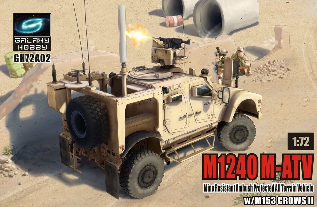 TMDL-GH72A02 M1240 M-ATV MRAP All Terrain Vehicle w/ M153 CROWS II 1/72