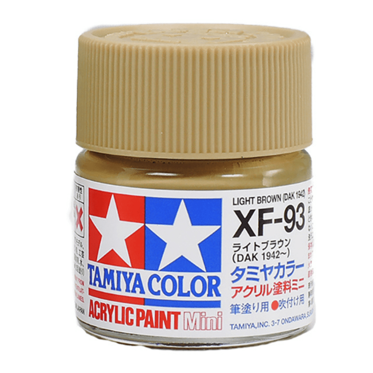 Tamiya 81793  Mini Acrylic XF-93 Light Brown DAK 1942 model paint 10 ml bottle